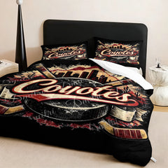 Arizona Coyotes Hockey League Comforter Pillowcase Sets Blanket All Season Reversible Quilted Duvet