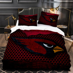 Arizona Cardinals Football Duvet Cover Quilt Case Pillowcase Bedding Set Without Filler