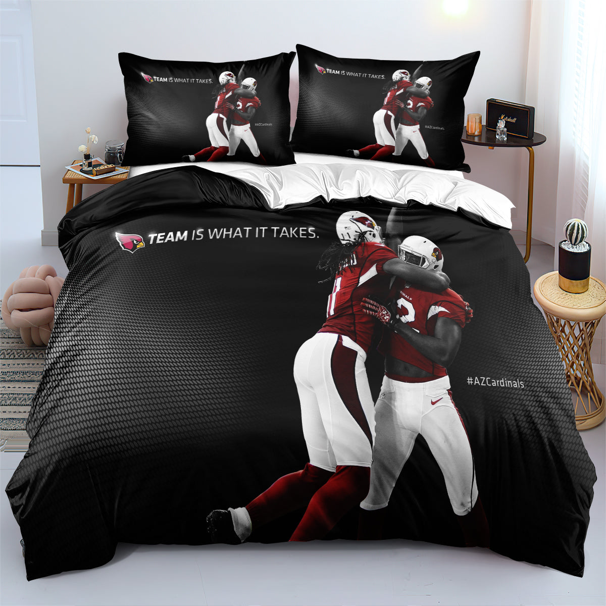 Arizona Cardinals Football Team  Duvet Cover Quilt Cover Pillowcase Bedding Set