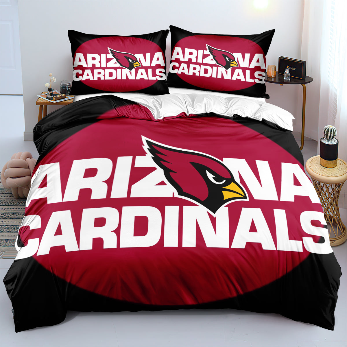 Arizona Cardinals Football Team  Duvet Cover Quilt Cover Pillowcase Bedding Set