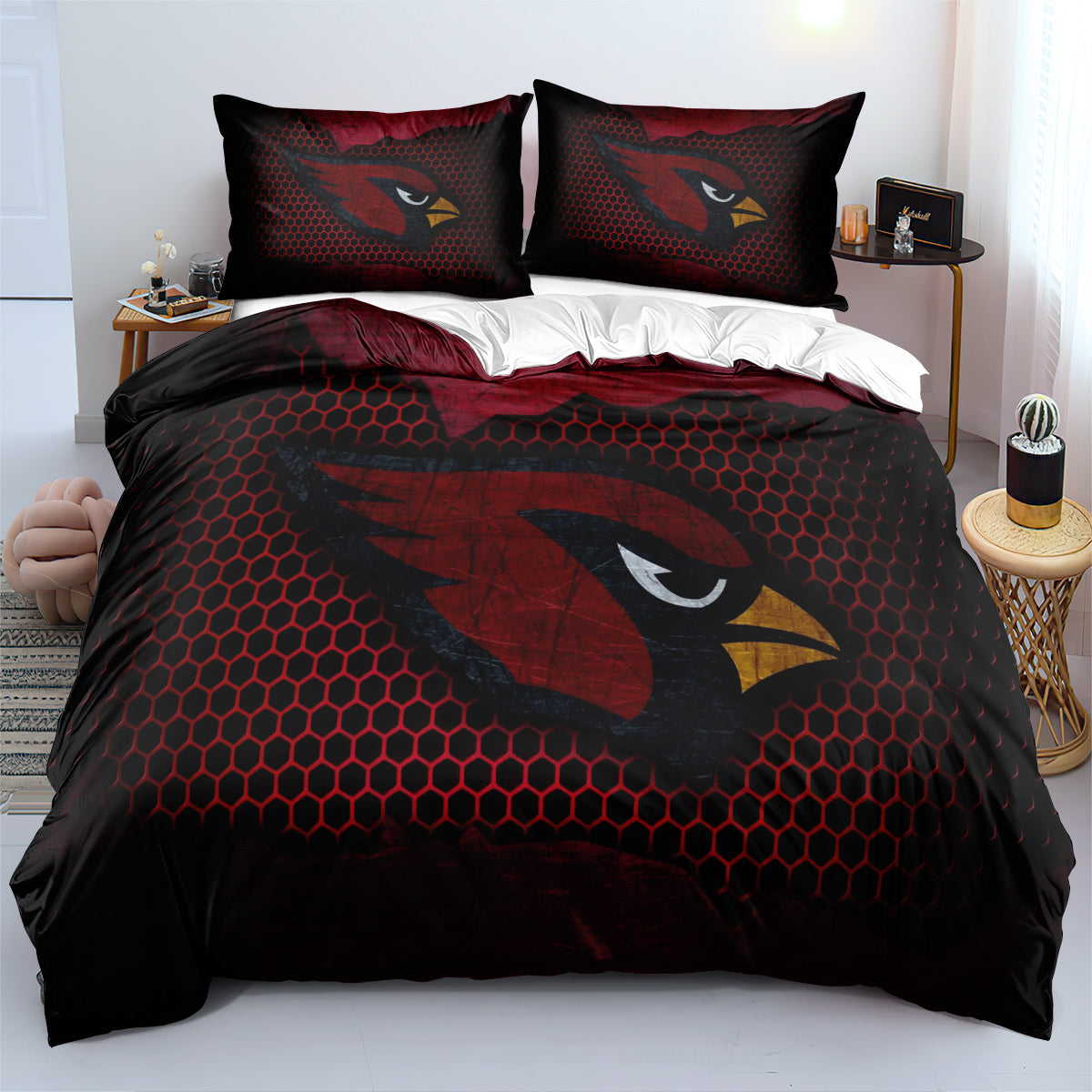 Arizona Cardinals Football Team  Duvet Cover Quilt Cover Pillowcase Bedding Set