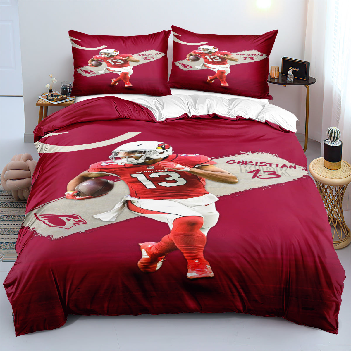 Arizona Cardinals Football Team  Duvet Cover Quilt Cover Pillowcase Bedding Set