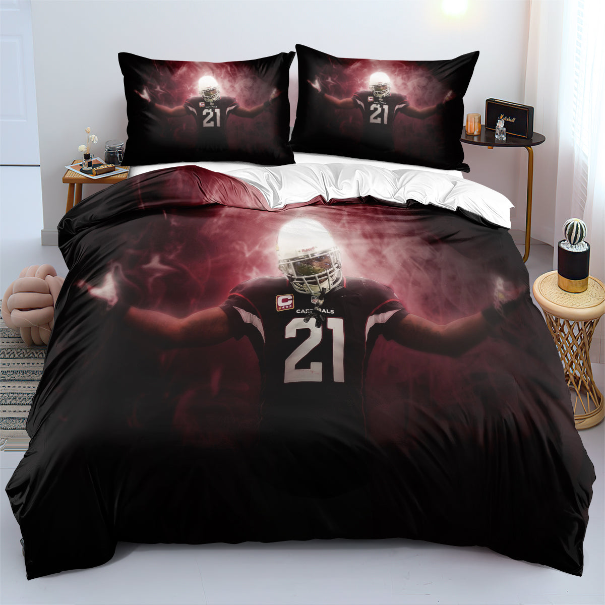 Arizona Cardinals Football Team  Duvet Cover Quilt Cover Pillowcase Bedding Set