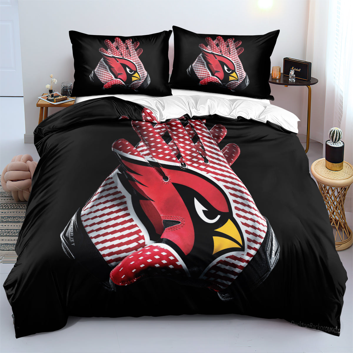 Arizona Cardinals Football Team  Duvet Cover Quilt Cover Pillowcase Bedding Set