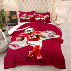 Arizona Cardinals Football Team Comforter Pillowcase Sets Blanket All Season Reversible Quilted Duvet