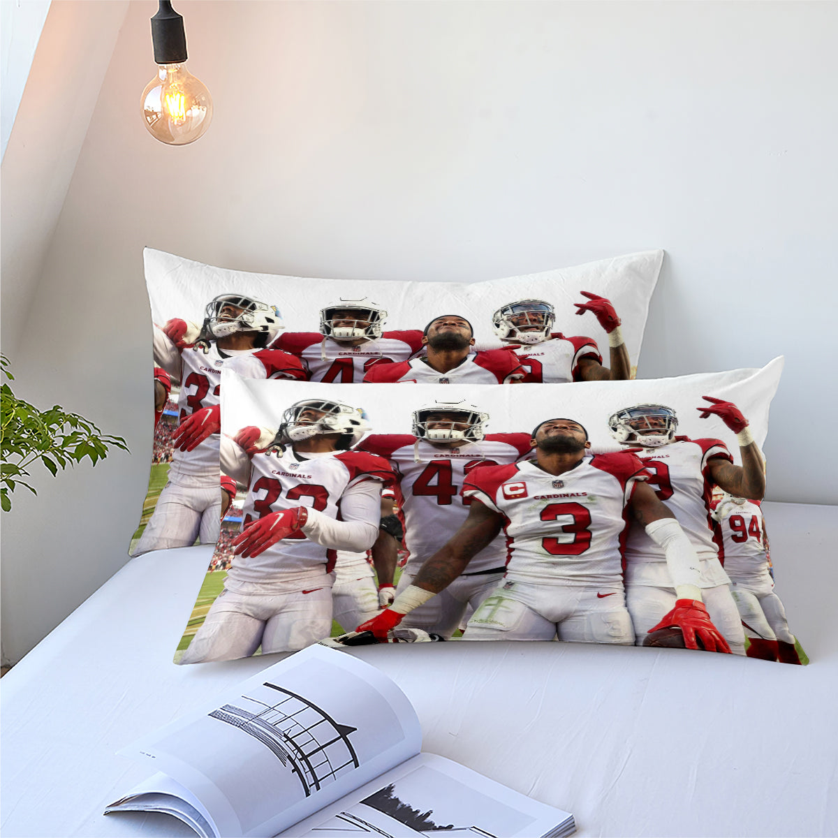 Arizona Cardinals Football Team Comforter Pillowcase Sets Blanket All Season Reversible Quilted Duvet