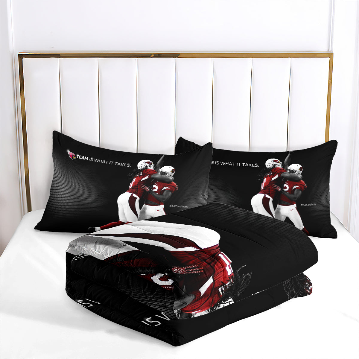 Arizona Cardinals Football Team Comforter Pillowcase Sets Blanket All Season Reversible Quilted Duvet