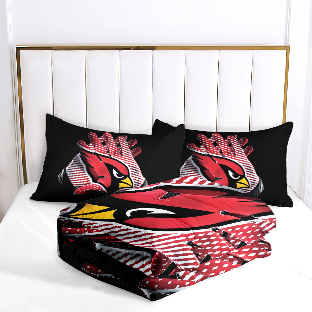 Arizona Cardinals Football Team Comforter Pillowcase Sets Blanket All Season Reversible Quilted Duvet