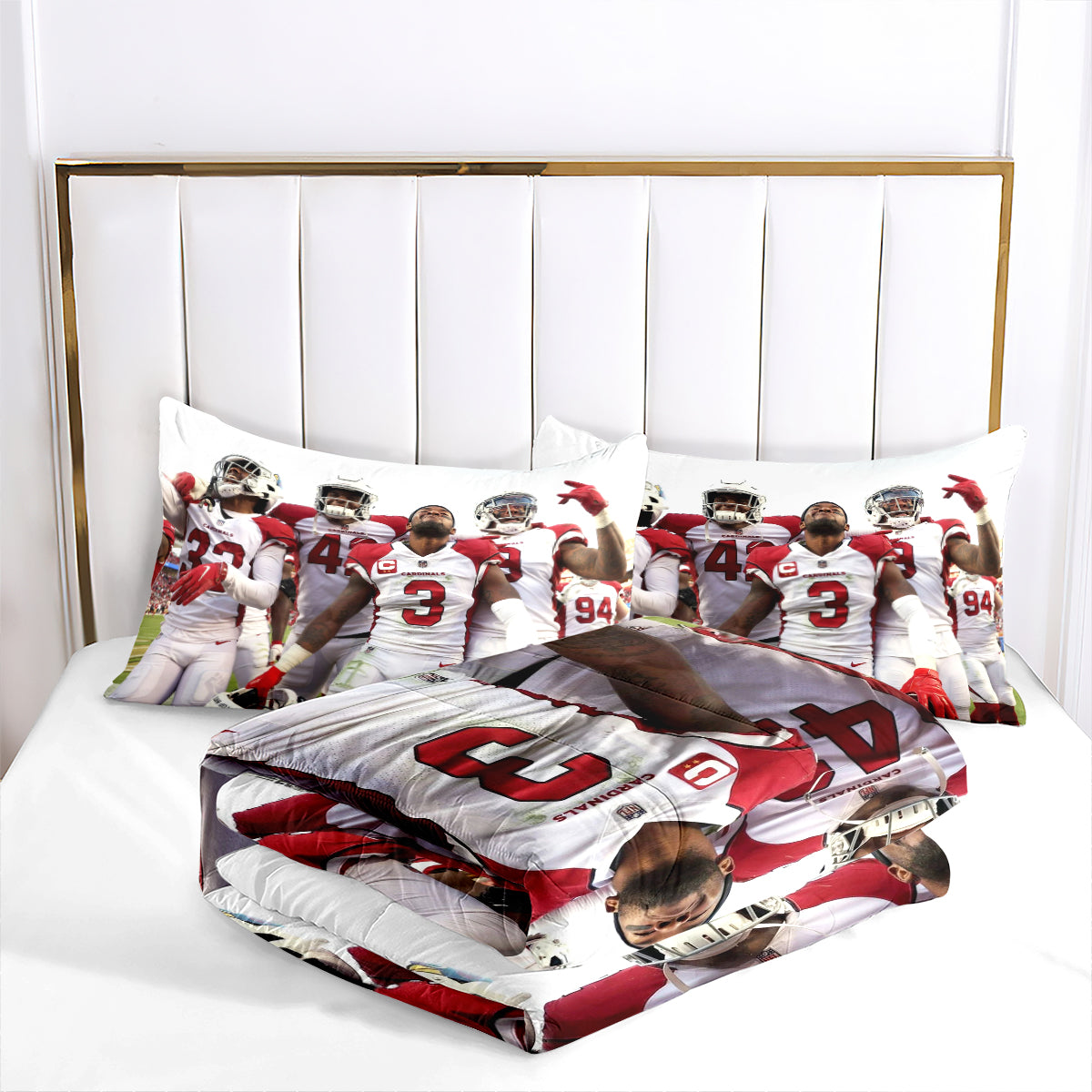 Arizona Cardinals Football Team Comforter Pillowcase Sets Blanket All Season Reversible Quilted Duvet