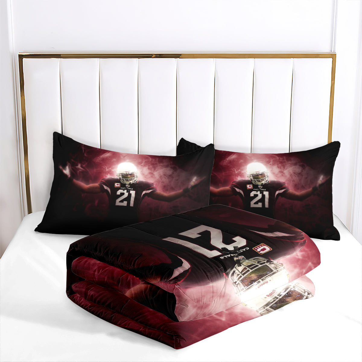 Arizona Cardinals Football Team Comforter Pillowcase Sets Blanket All Season Reversible Quilted Duvet