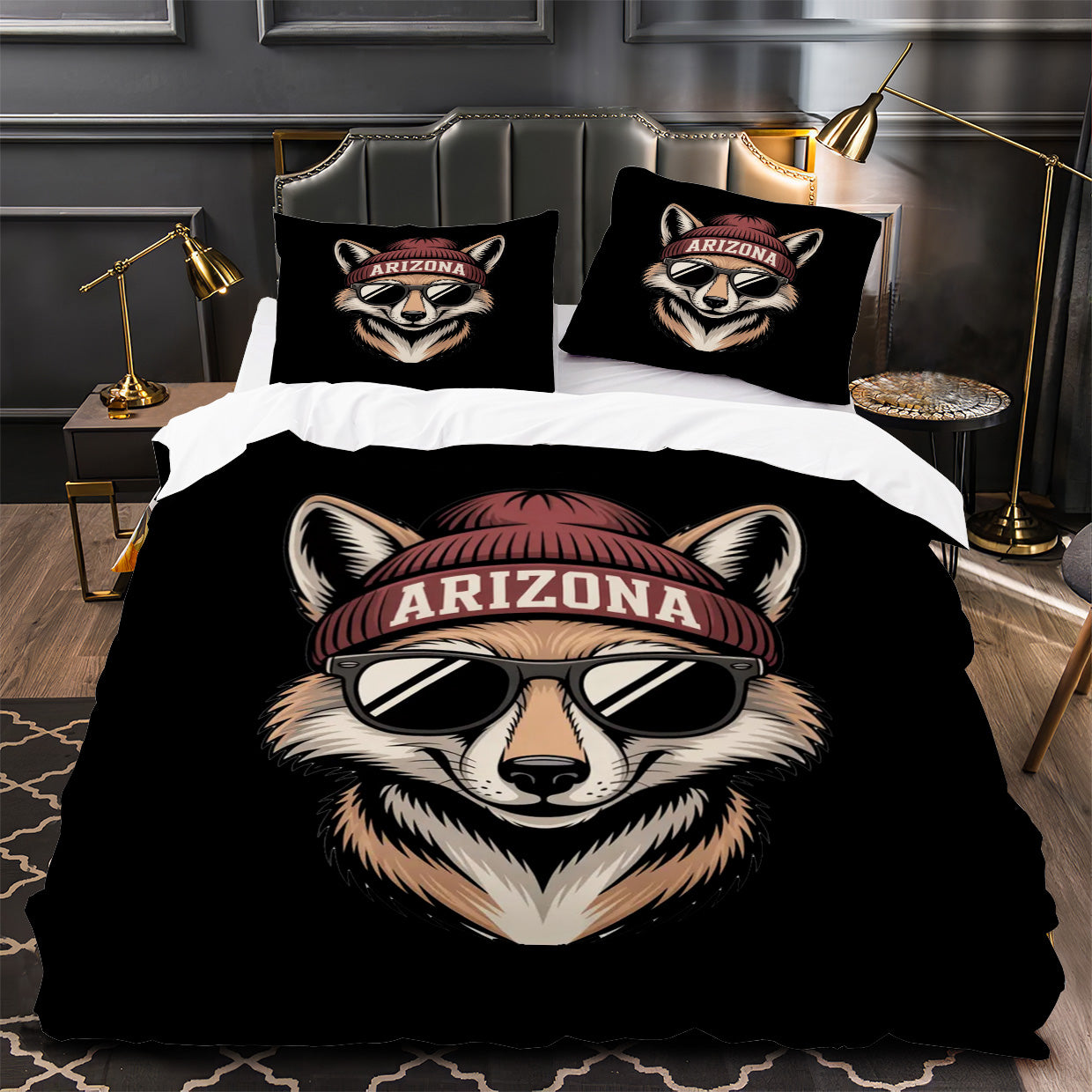 Arizona Coyotes Hockey Duvet Cover Quilt Case Pillowcase Bedding Set Without Filler