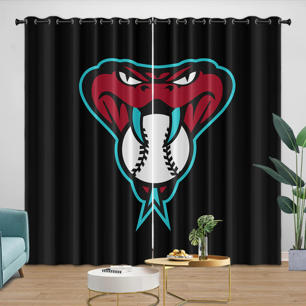 Arizona Diamondbacks Blackout Curtain for Living Room Bedroom Window Treatment