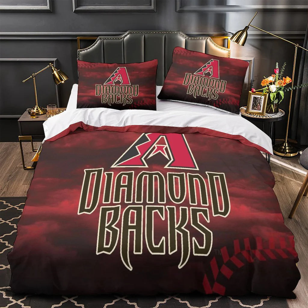 Arizona Diamondbacks Duvet Cover Quilt Case Pillowcase Bedding Set Without Filler
