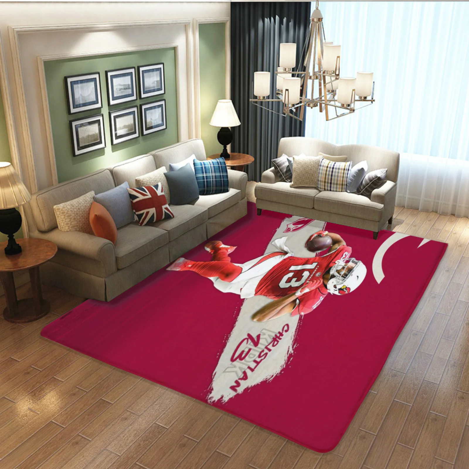 Arizona Cardinals Football Team Carpet Living Room Bedroom Mats Kitchen Bathroom Rugs