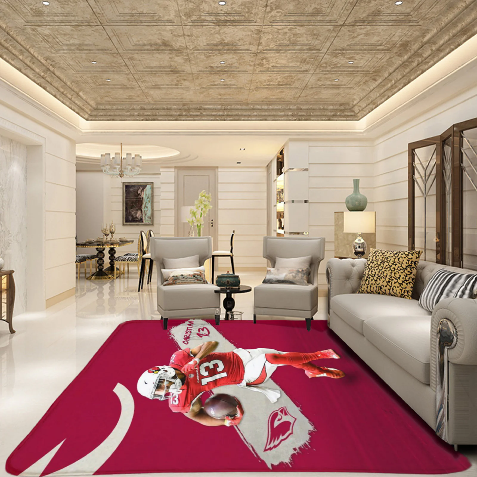 Arizona Cardinals Football Team Carpet Living Room Bedroom Mats Kitchen Bathroom Rugs