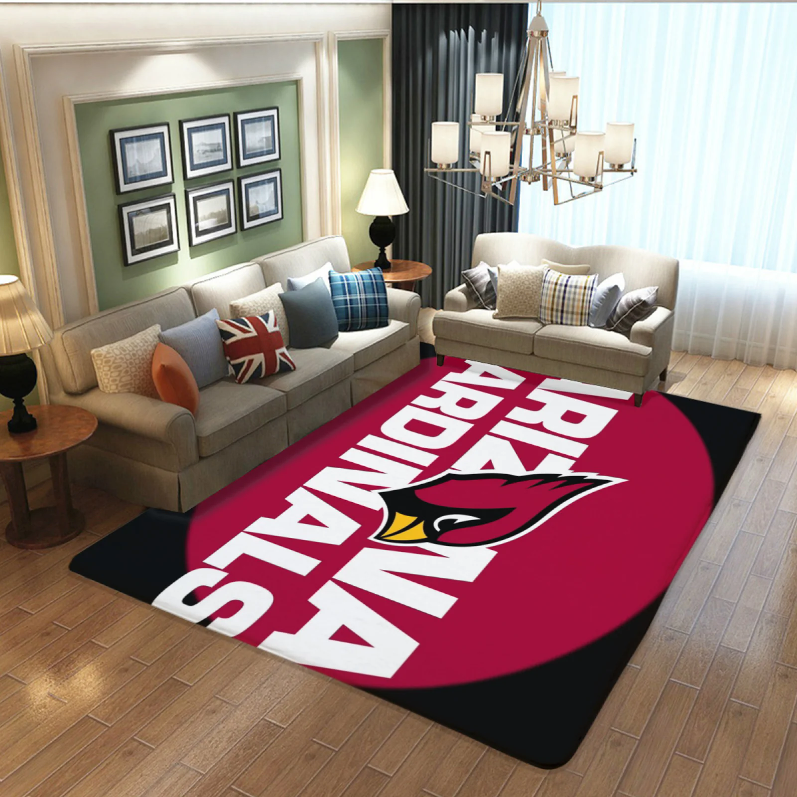 Arizona Cardinals Football Team Carpet Living Room Bedroom Mats Kitchen Bathroom Rugs