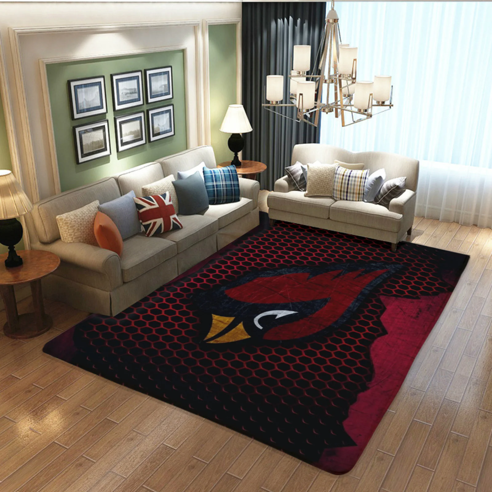 Arizona Cardinals Football Team Carpet Living Room Bedroom Mats Kitchen Bathroom Rugs