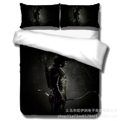 Green Arrow Oliver Queen Duvet Cover Quilt Case Pillowcase Bedding Set  Bedroom Decor
