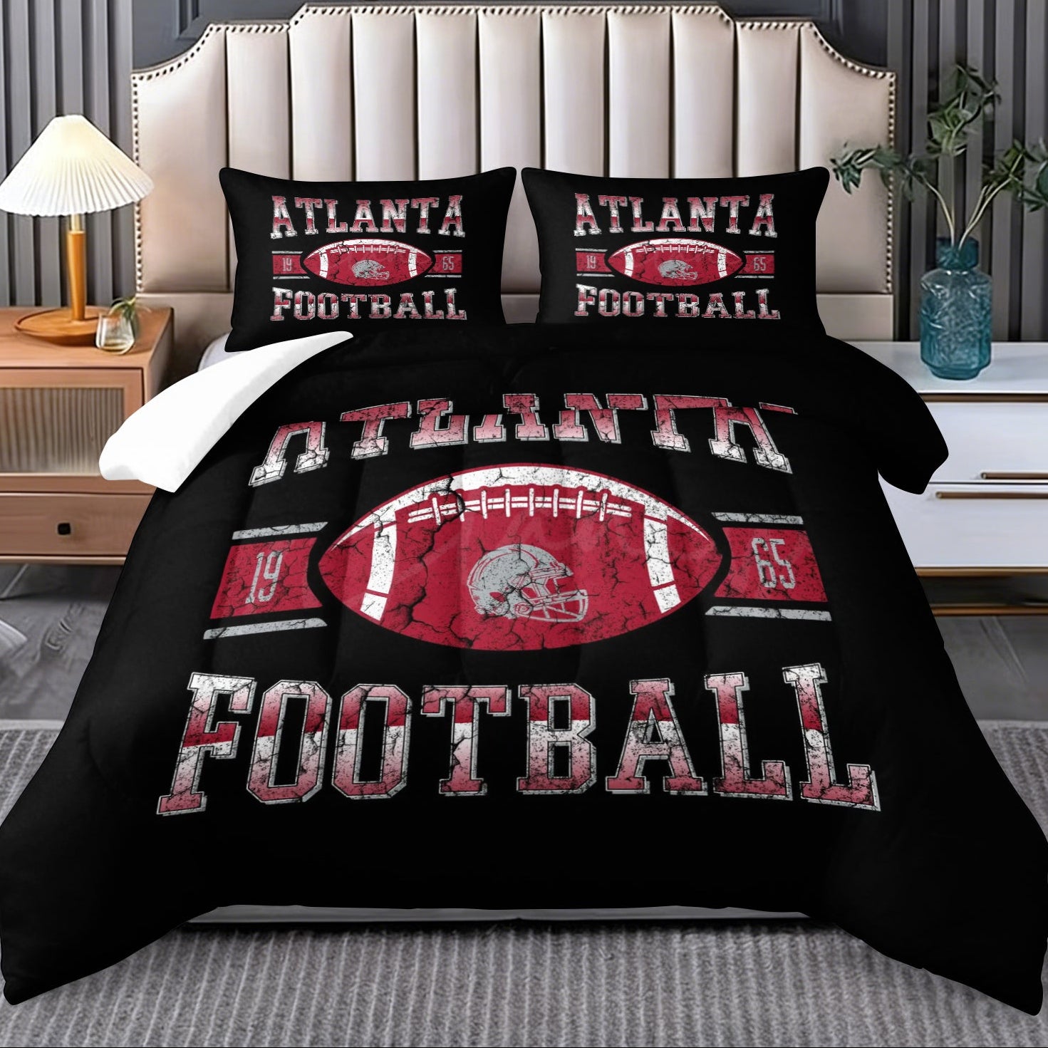 Atlanta Falcons Comforter Pillowcase Sets Blanket All Season Reversible Quilted Duvet
