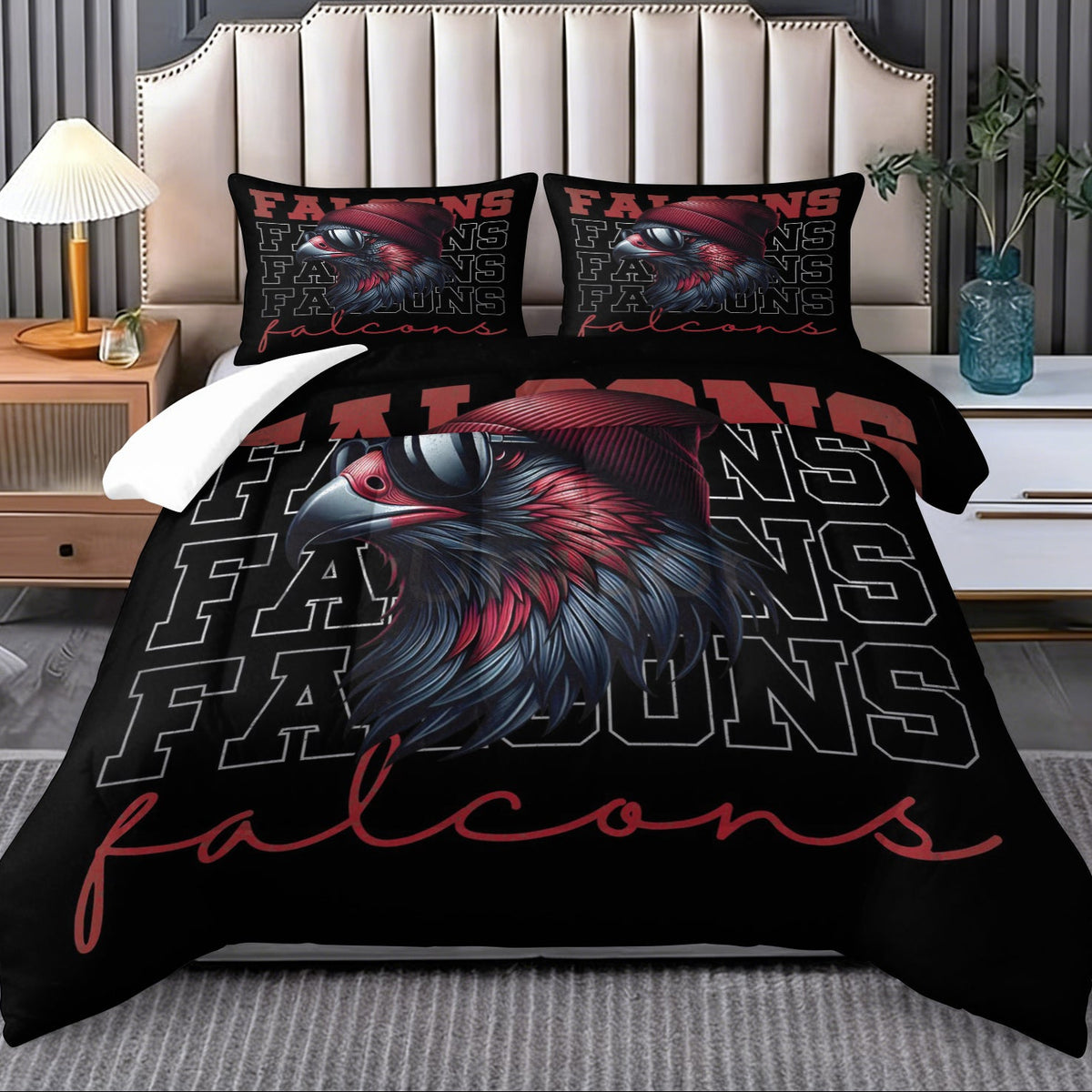 Atlanta Falcons Comforter Pillowcase Sets Blanket All Season Reversible Quilted Duvet