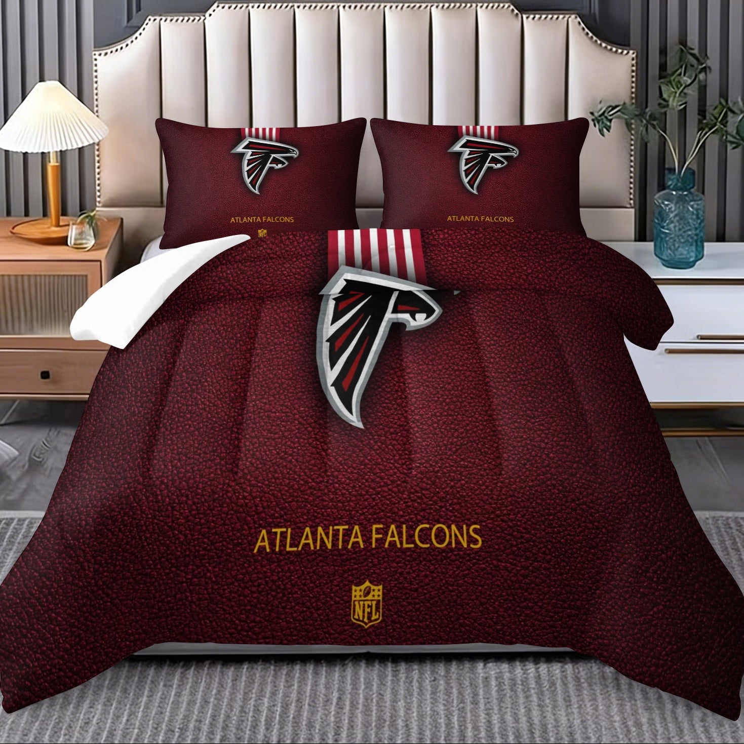 Atlanta Falcons Comforter Pillowcase Sets Blanket All Season Reversible Quilted Duvet
