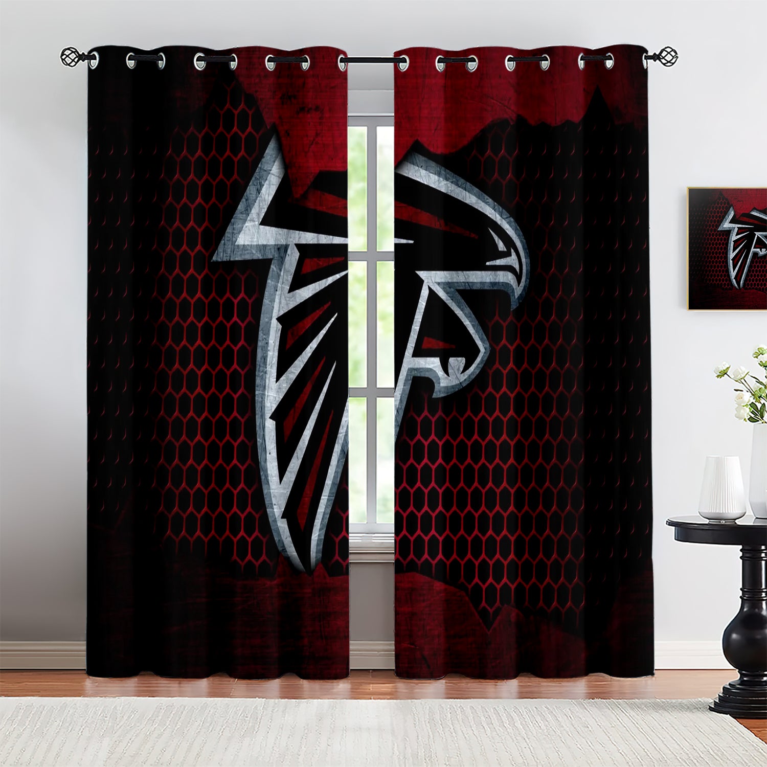 Atlanta Falcons Blackout Curtains Drapes For Window Treatment Set