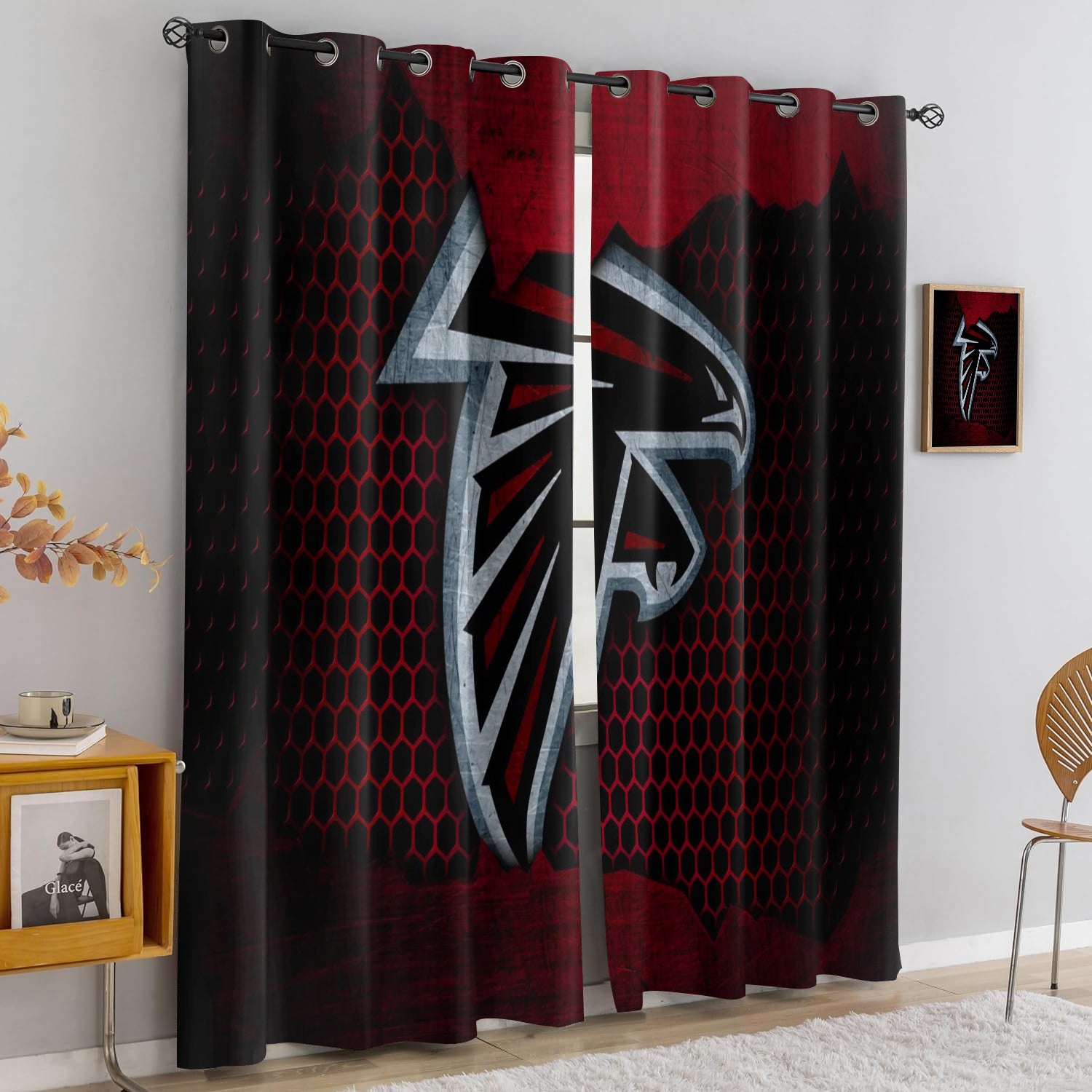 Atlanta Falcons Blackout Curtains Drapes For Window Treatment Set