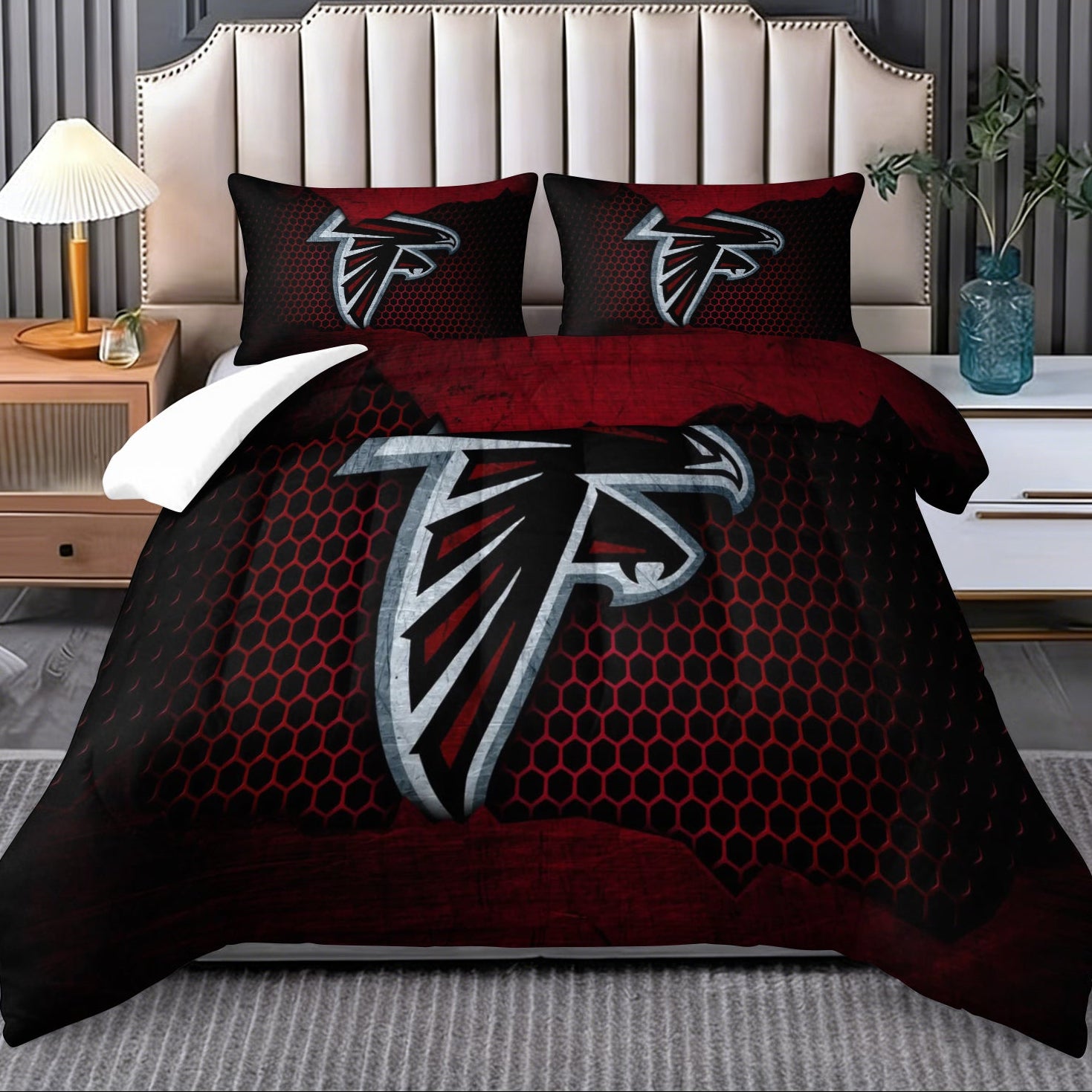 Atlanta Falcons Comforter Pillowcase Sets Blanket All Season Reversible Quilted Duvet