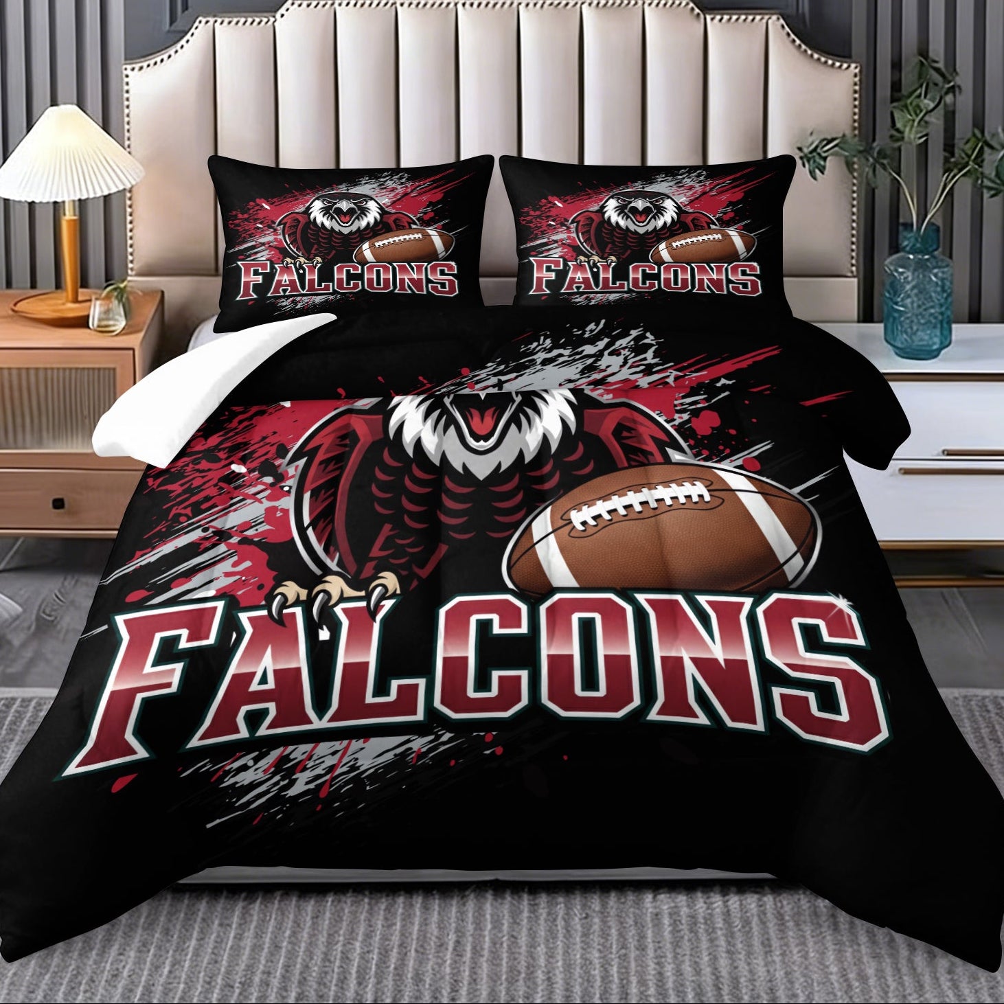 Atlanta Falcons Comforter Pillowcase Sets Blanket All Season Reversible Quilted Duvet