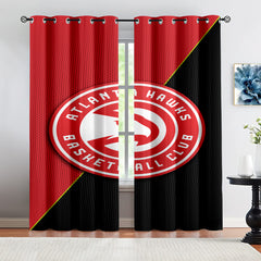 Atlanta Basketball Hawks Blackout Curtains Drapes For Window Treatment Set