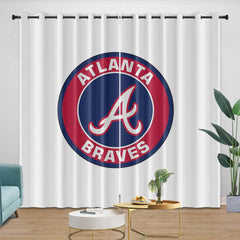 Atlanta Braves Blackout Curtain for Living Room Bedroom Window Treatment