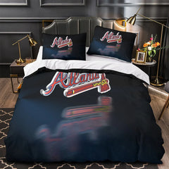 Atlanta Braves Duvet Cover Quilt Case Pillowcase Bedding Set Without Filler