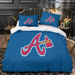 Atlanta Braves Duvet Cover Quilt Case Pillowcase Bedding Set Without Filler