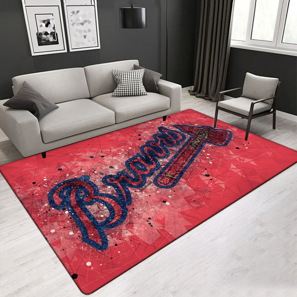 Atlanta Braves Carpet Living Room Bedroom Mats Kitchen Bathroom Rugs