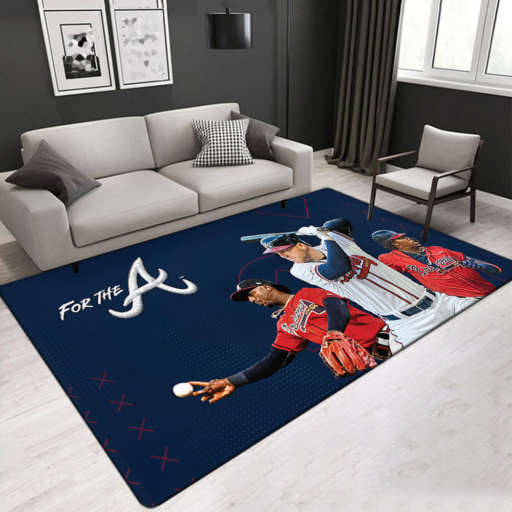 Atlanta Braves Carpet Living Room Bedroom Mats Kitchen Bathroom Rugs