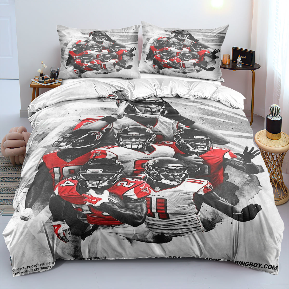 Atlanta Falcons Football Team Duvet Cover Quilt Cover Pillowcase Bedding Set Bedroom Decor