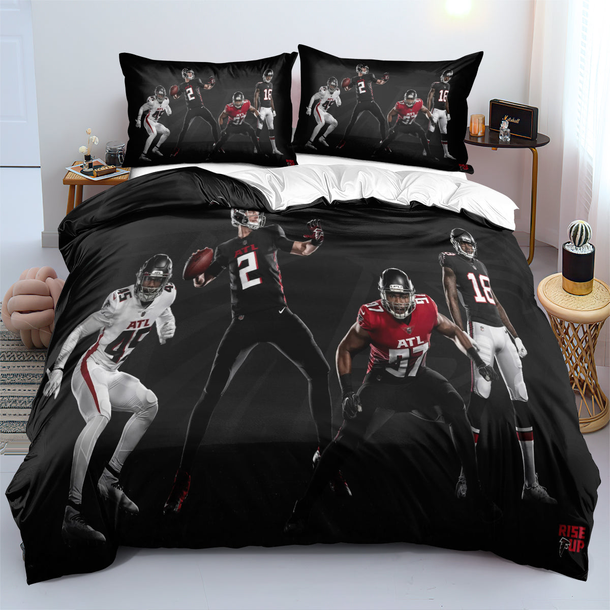 Atlanta Falcons Football Team Duvet Cover Quilt Cover Pillowcase Bedding Set Bedroom Decor