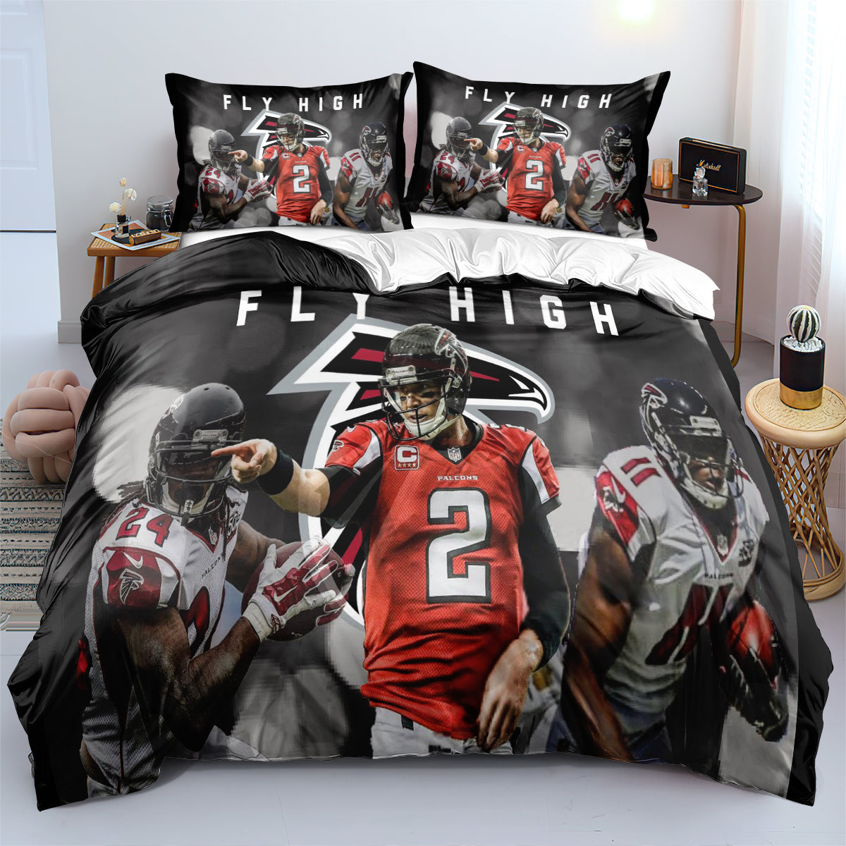 Atlanta Falcons Football Team Duvet Cover Quilt Cover Pillowcase Bedding Set Bedroom Decor