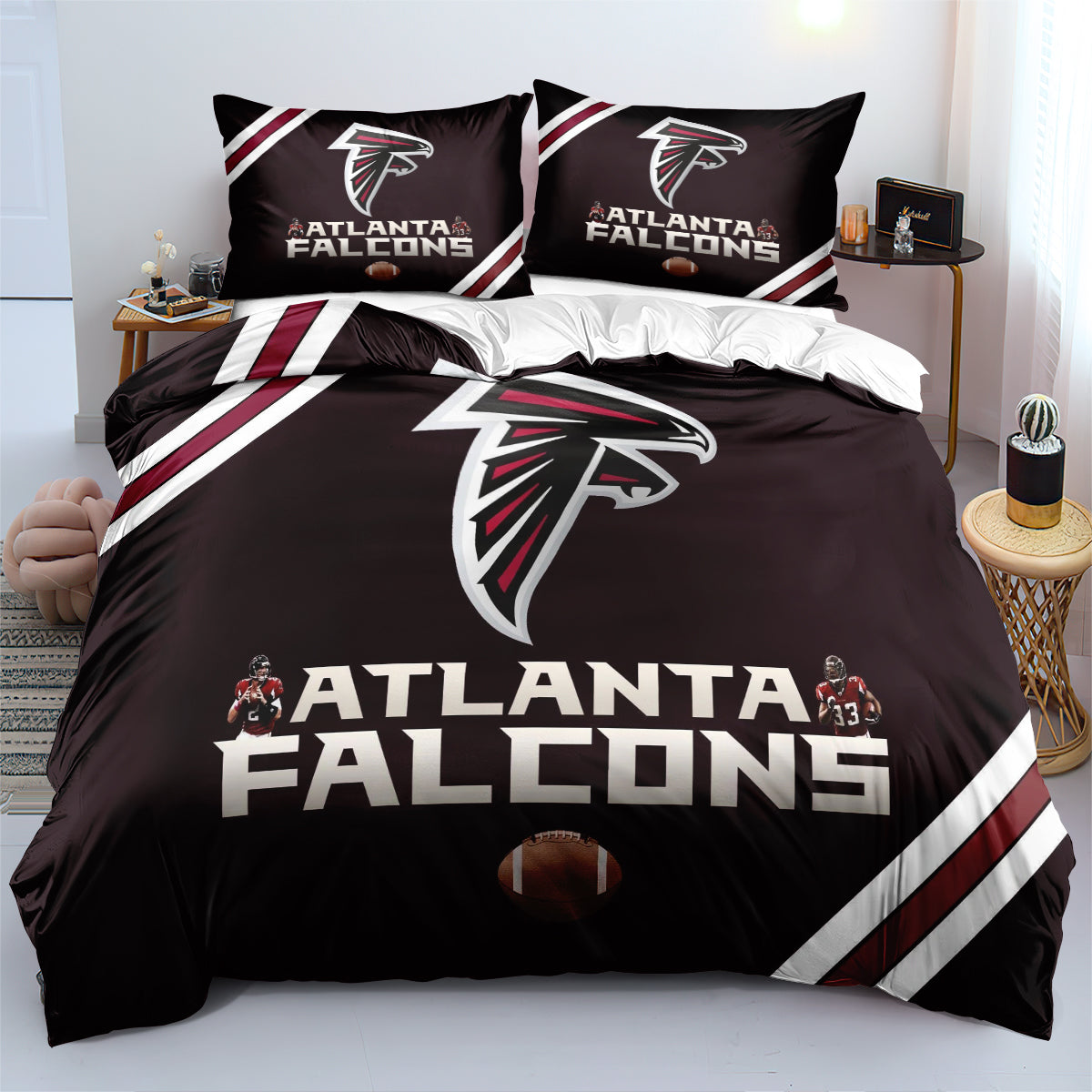 Atlanta Falcons Football Team Duvet Cover Quilt Cover Pillowcase Bedding Set Bedroom Decor