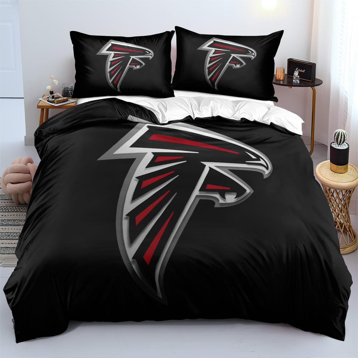 Atlanta Falcons Football Team Duvet Cover Quilt Cover Pillowcase Bedding Set Bedroom Decor