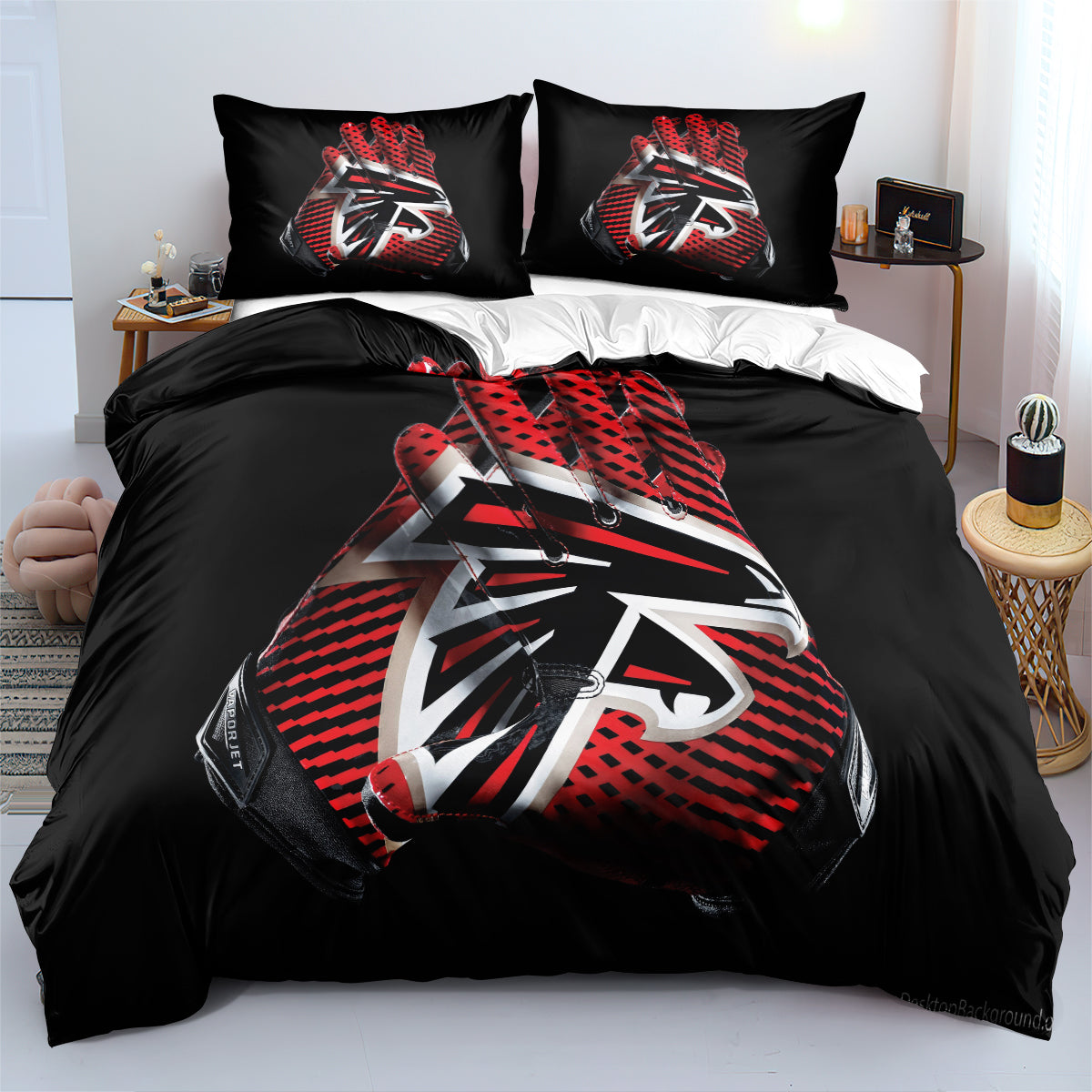 Atlanta Falcons Football Team Duvet Cover Quilt Cover Pillowcase Bedding Set Bedroom Decor