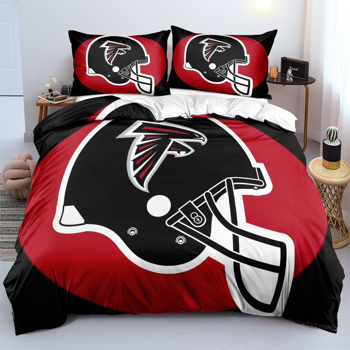 Atlanta Falcons Football Team Duvet Cover Quilt Cover Pillowcase Bedding Set Bedroom Decor