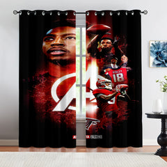 Atlanta Falcons Football Team Blackout Curtains Drapes For Window Treatment Set