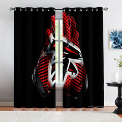 Atlanta Falcons Football Team Blackout Curtains Drapes For Window Treatment Set