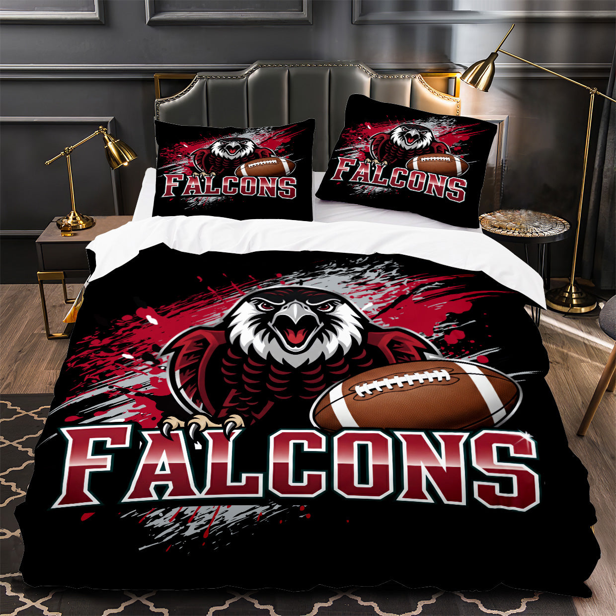 Atlanta Falcons Football Duvet Cover Quilt Case Pillowcase Bedding Set Without Filler