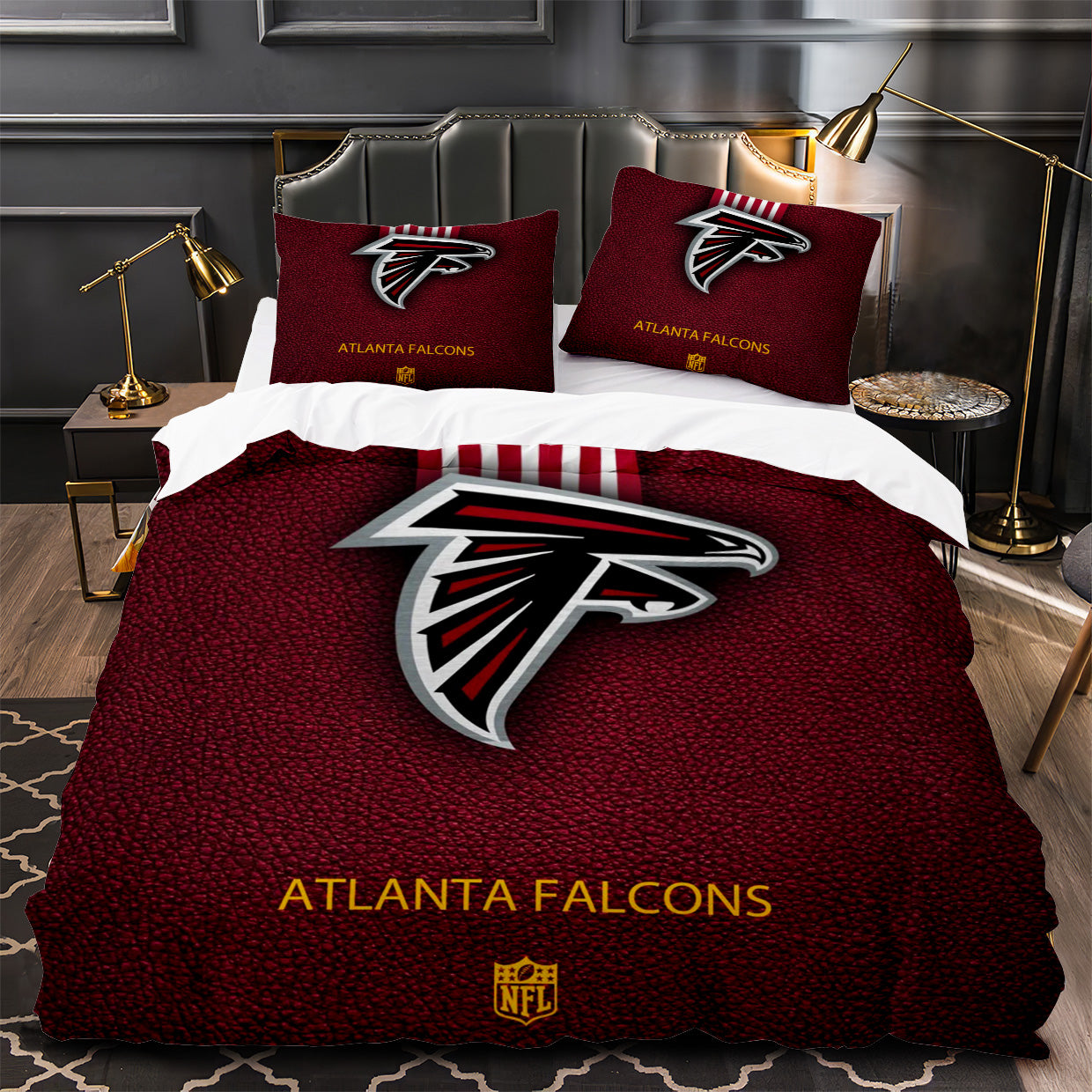 Atlanta Falcons Football Duvet Cover Quilt Case Pillowcase Bedding Set Without Filler