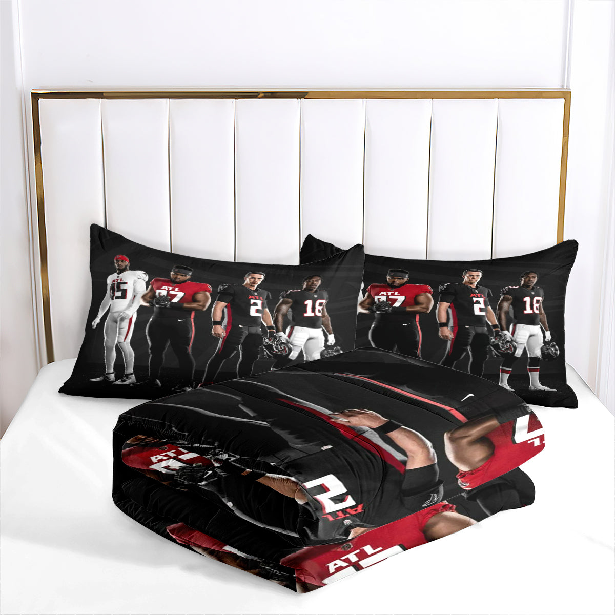 Atlanta Falcons Football Team Comforter Pillowcase Sets Blanket All Season Reversible Quilted Duvet