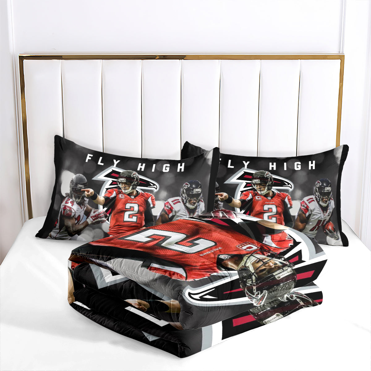 Atlanta Falcons Football Team Comforter Pillowcase Sets Blanket All Season Reversible Quilted Duvet