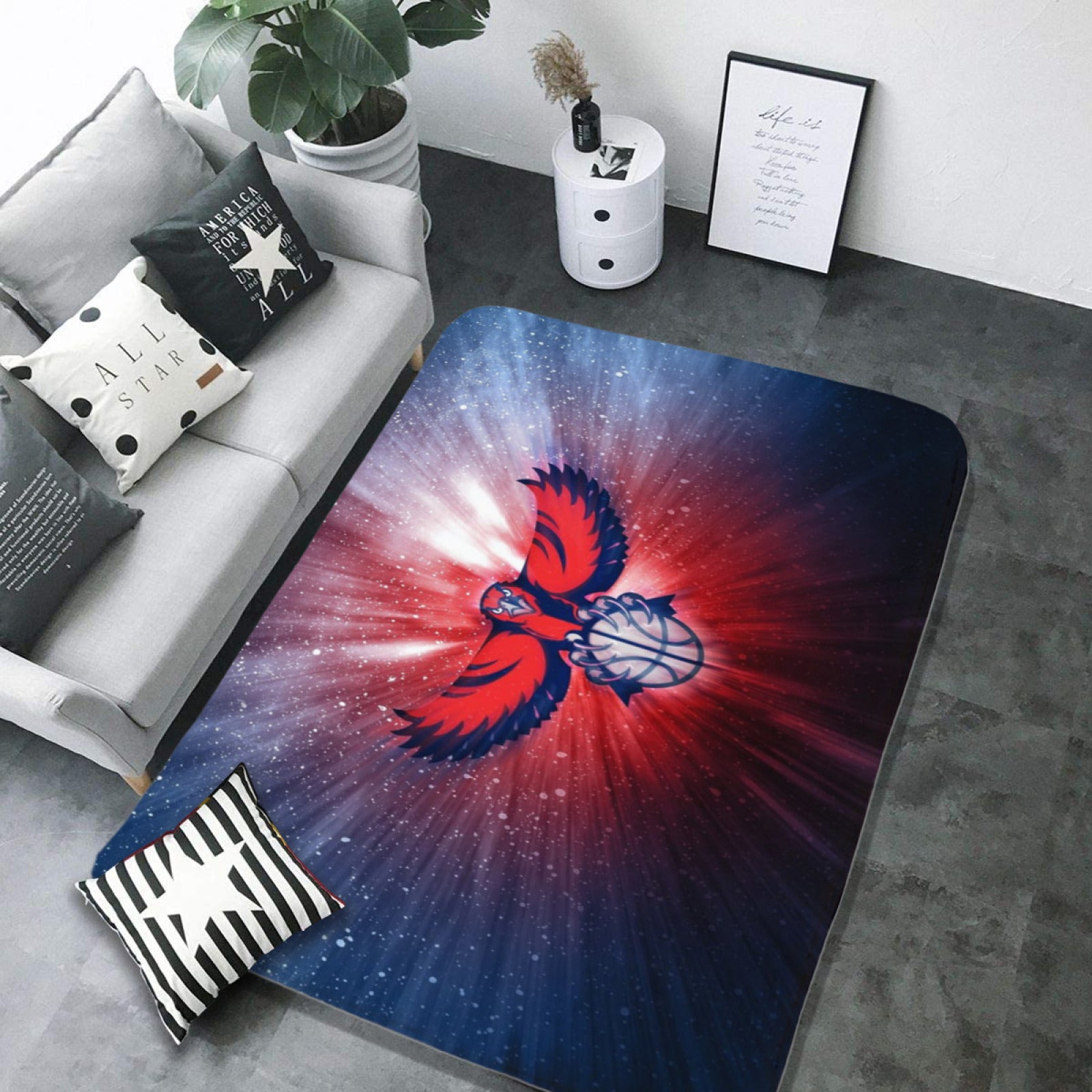 Atlanta Basketball Hawks Carpet Living Room Bedroom Mats Kitchen Bathroom Rugs
