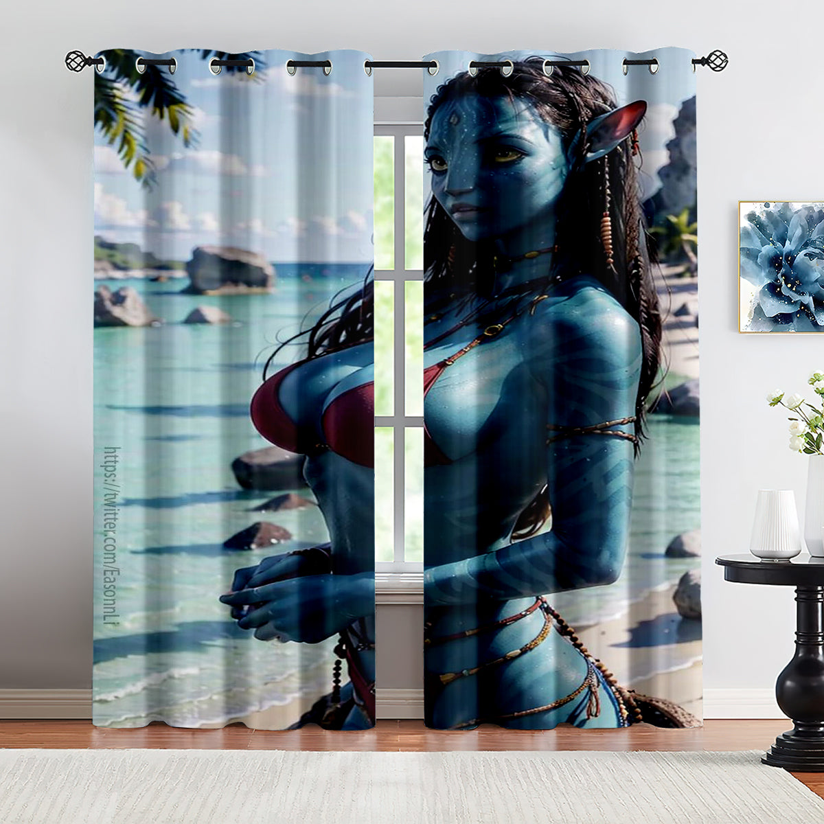 Avatar The Way of Water Curtains Blackout Window Treatments Drapes Room Decor